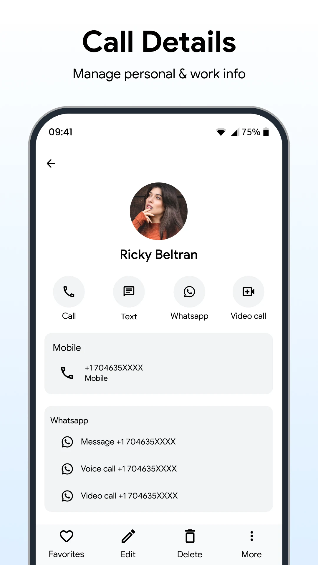 Phone Contacts: Phone Dialer screenshot